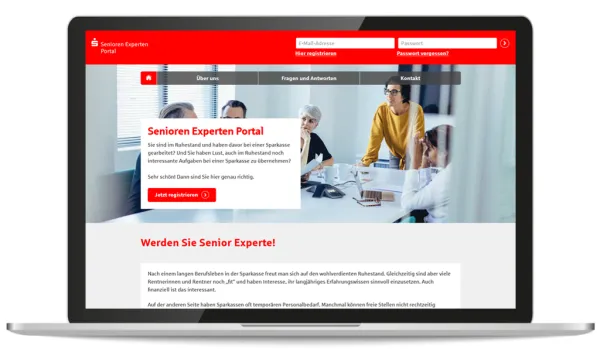 Bild zur Pressemitteilung: Senioren Experten Portal – Sparkassen holen Ruheständler zurück in die Arbeitswelt